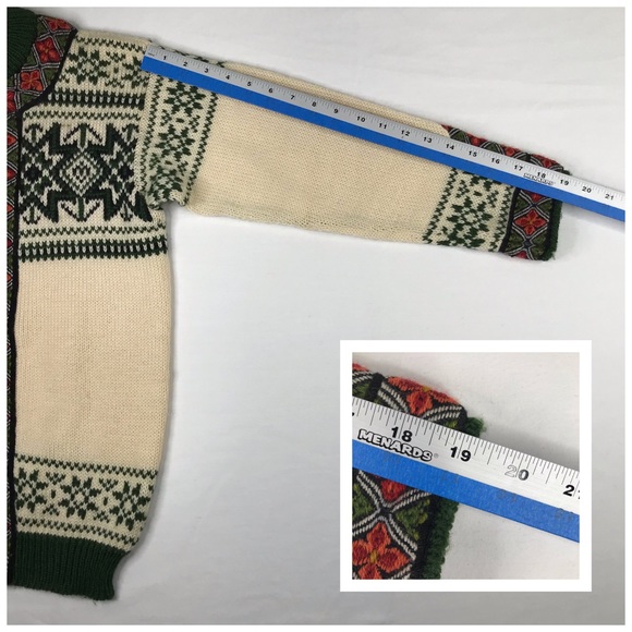 Vintage Dale Of Norway Unisex Wool Cardigan Sweater Sz 40 (Small) - Picture 10 of 13